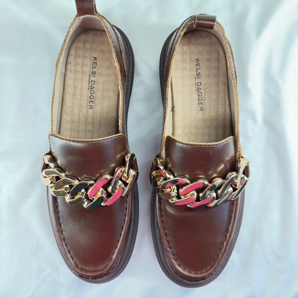 New! Kelsi Dagger Brooklyn Pulse Chain Platform Loafer - Picture 4 of 8